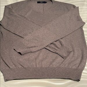 J. Crew Men's V-Neck Sweater in Heather Gray